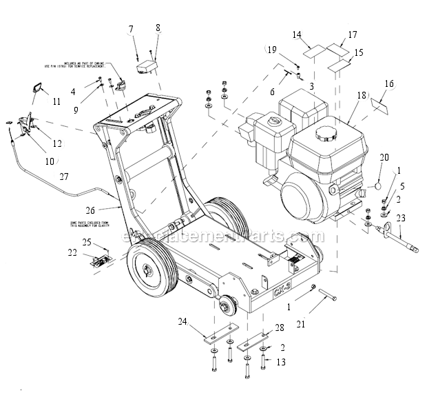 Page A Diagram and Parts List for Honda Engine MK Diamond Concrete Saw